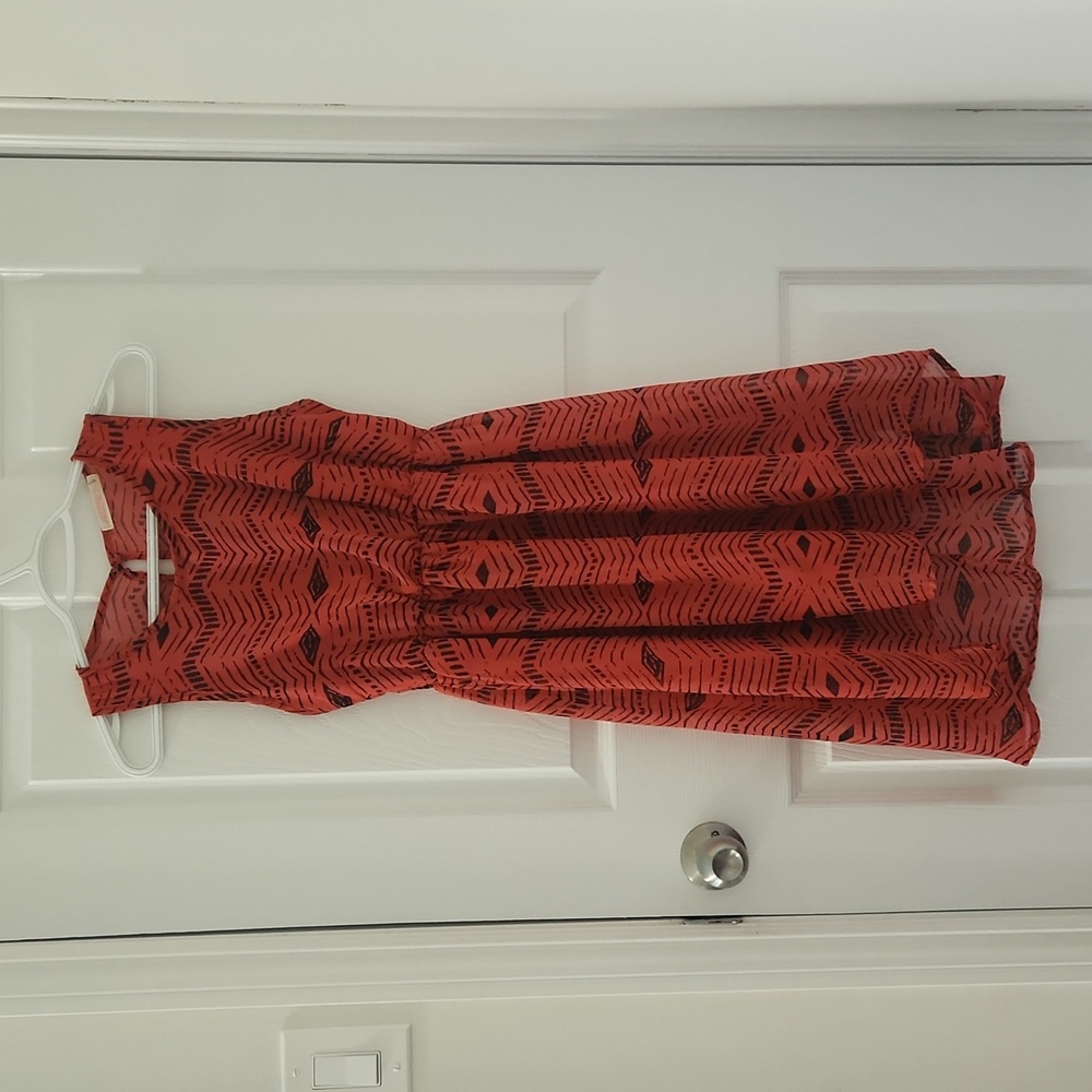 High Low Aztec Print Dress